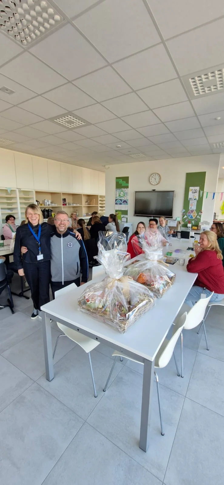 Bedankmanden voor het schoolteam